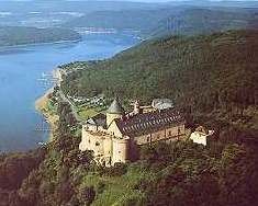 Blick vom Schloß auf den Edersee (Vogelperspektive)